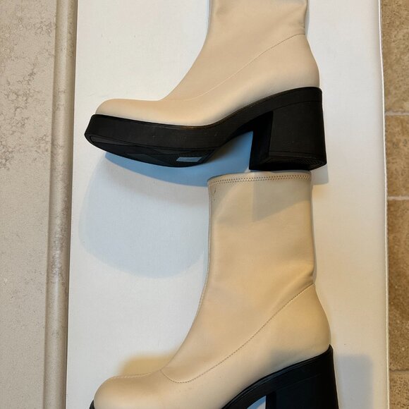 Call It Spring | Steffanie Faux-Leather Calf-Length Platform Boots - Size 9 - Picture 4 of 12